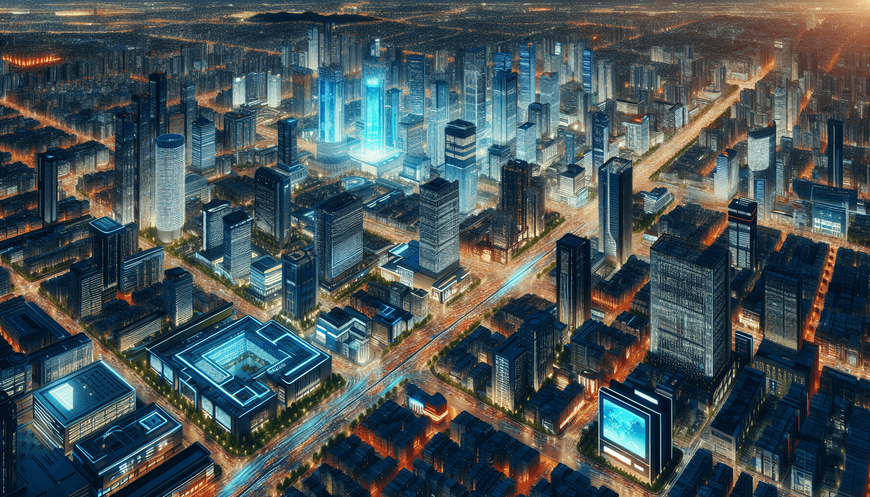 Cityscape at night