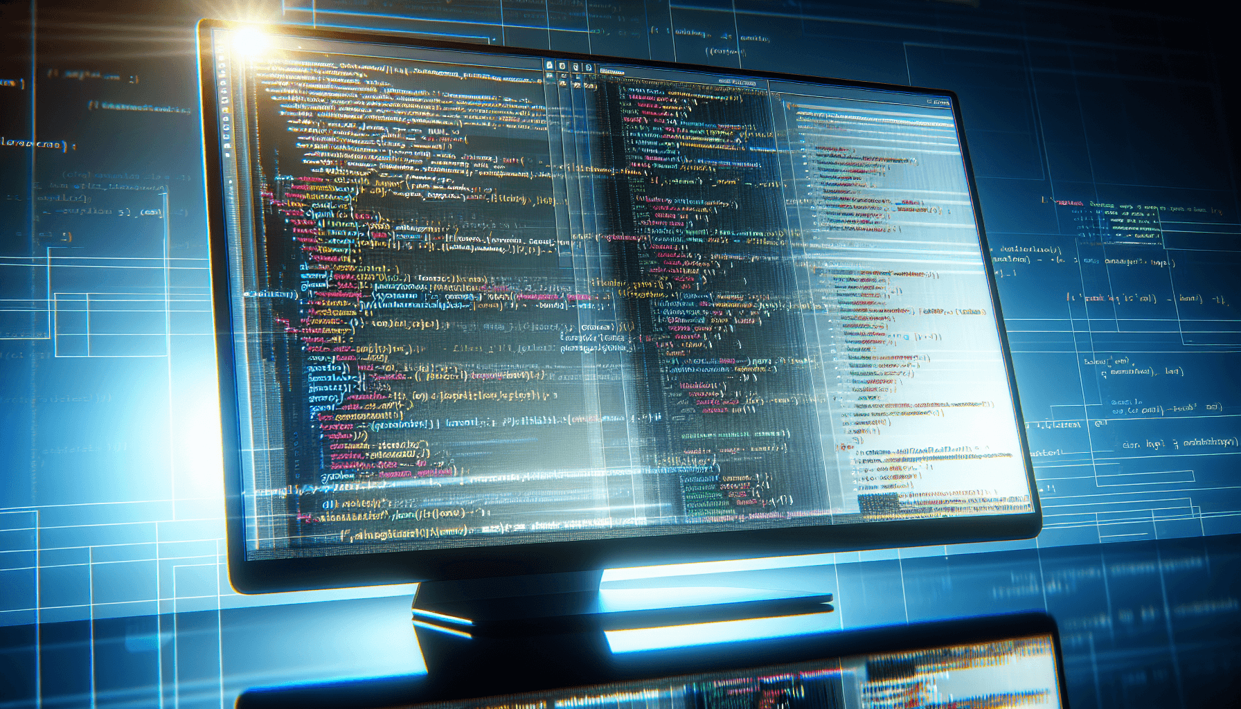Computer screen with code