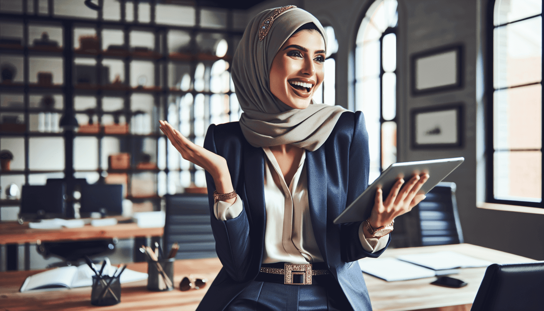 Professional woman with tablet
