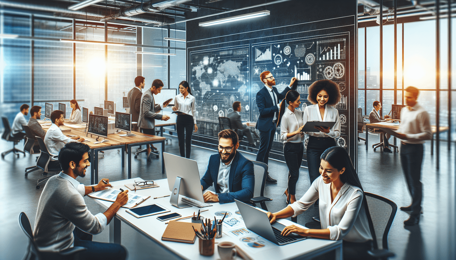 Modern office environment